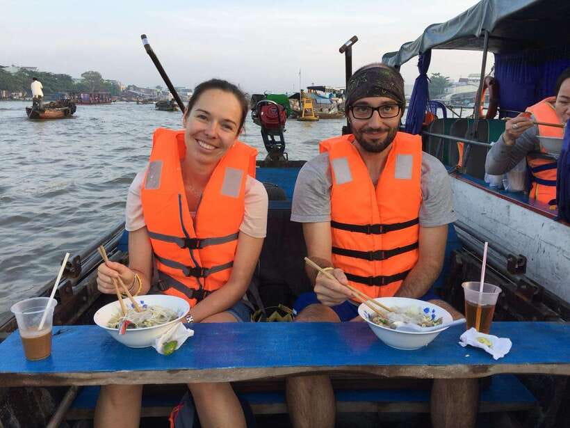 From HCM 1-day Cai Rang floating market local mekong village - Breakfast on Cai Rang Floating Market: More Than Coffee Stops