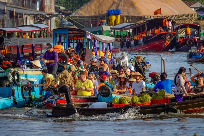 From Ho Chi Minh: Mekong & Cai Rang Floating Market 2D1N - My Khanh Ecotourism Village and Truc Lam Monastery: Gardens, flowers, and a slow finish