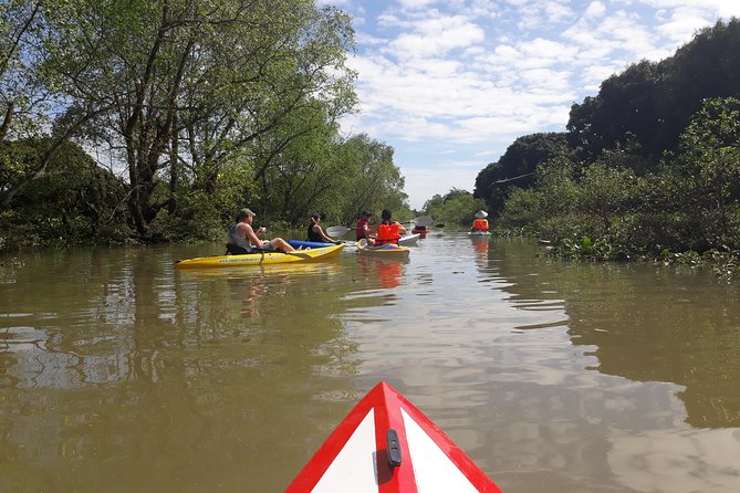 Full Day Experience Mekong River Life By Kayak & Boat. - Stop 2: a Mekong village visit with conversation and a small beer