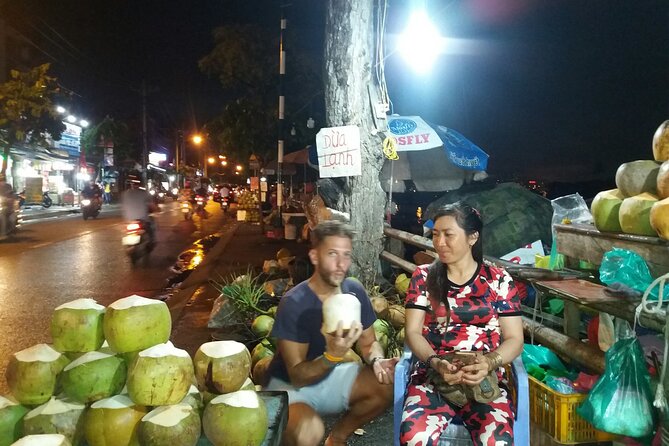 Ho Chi Minh - Vietnamese Vegan Food Experience By Scooter - Floating Market by Coffee Boat: Sugarcane or Coconut Juice on the Water