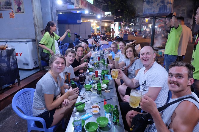 Saigon After Dark and Street Food by Motorbike and Scooter - BBQ seafood on BBQ Street: the night’s payoff meal