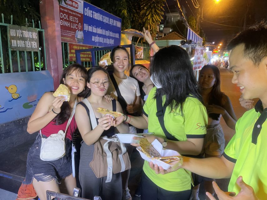 Saigon: Night Sightseeing And Street Food Tour By Vespa - Flower market stop: a plate of grilled rice paper goodness