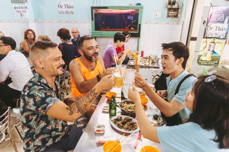 Saigon: Private Backstreets Walking Food Tour - Dessert finale: flan, black bean soup, iced jasmine tea, and Saigon beer