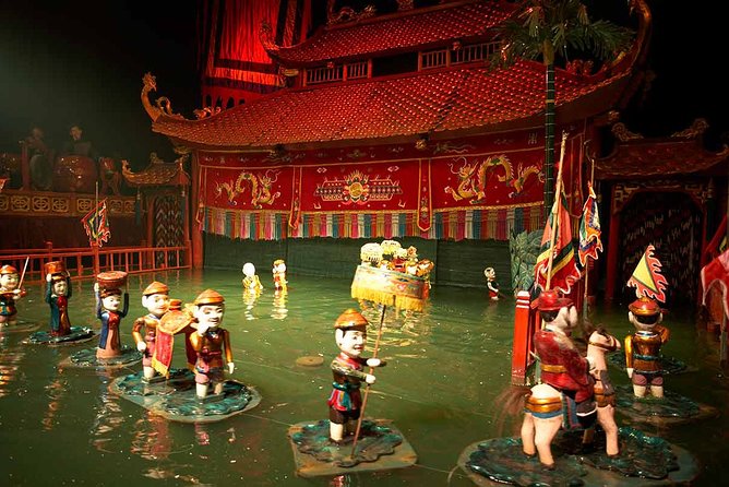 Skip the Line: Golden Dragon Water Puppet Tickets - Entering the theater: the water pool stage setup