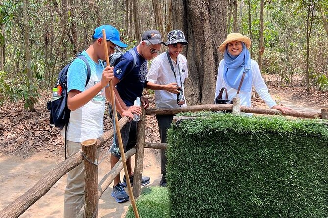 VIP Tour: Cu Chi Tunnels Half Day | Option: Real Shooting Guns - Camouflage, tire-shoe making, and survival logic